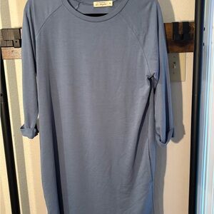 Blue Long‎ Sleeve Dress